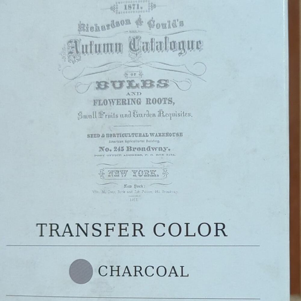 Redesign with Prima Seeds LG Charcoal Vintage Catalogue Decor Transfer 28x37